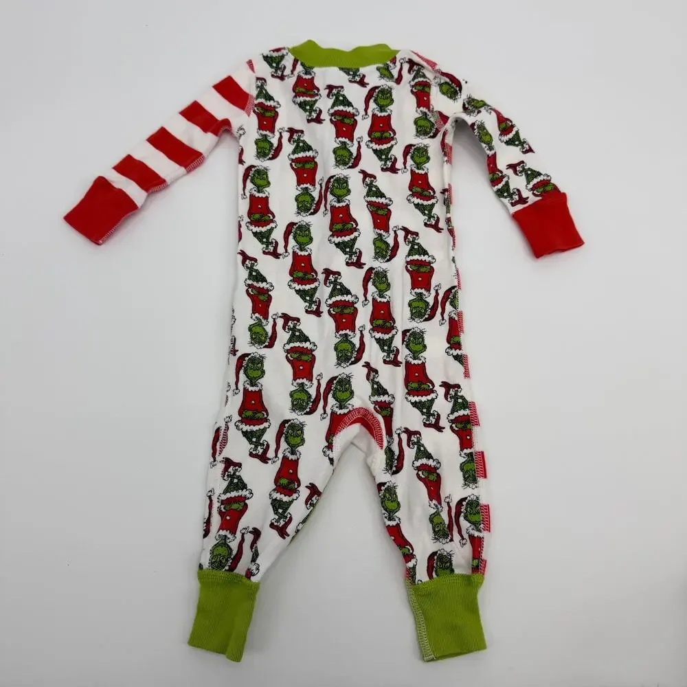 Hanna Andersson Dr. Seuss Grinch Sleeper 100% Organic Cotton 3-6 Months